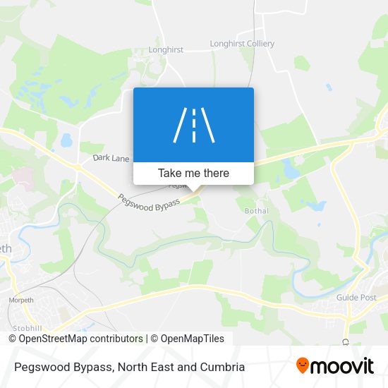 Pegswood Bypass map