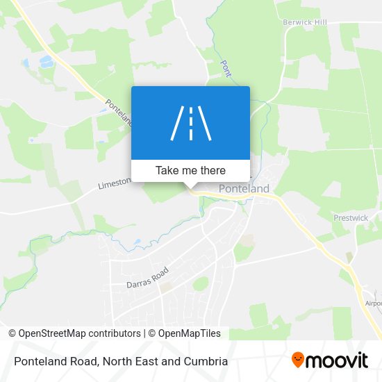 Ponteland Road map