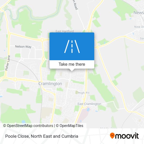 Poole Close map