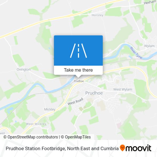 Prudhoe Station Footbridge map