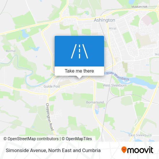 Simonside Avenue map