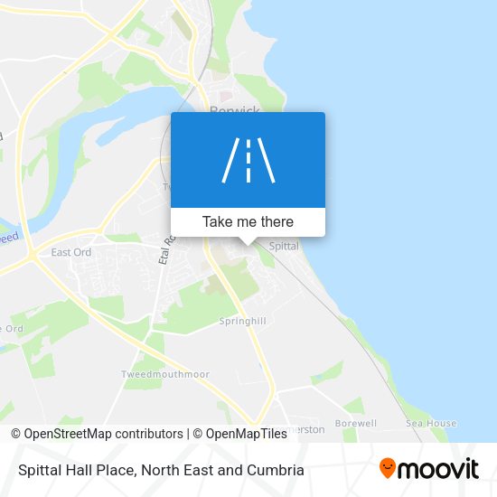 Spittal Hall Place map