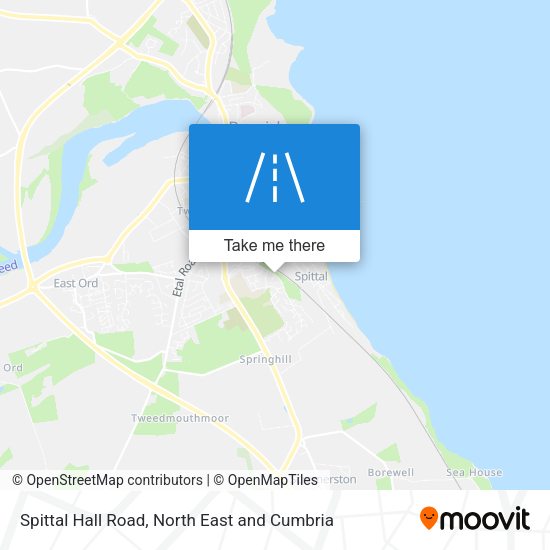 Spittal Hall Road map