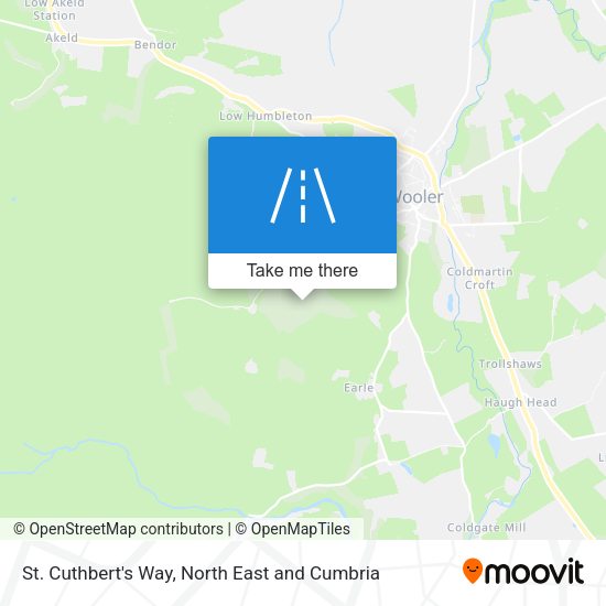 St. Cuthbert's Way map
