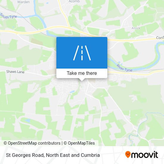 St Georges Road map