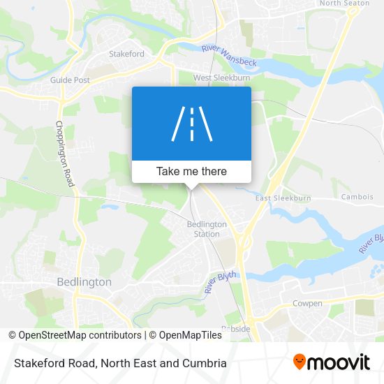 Stakeford Road map