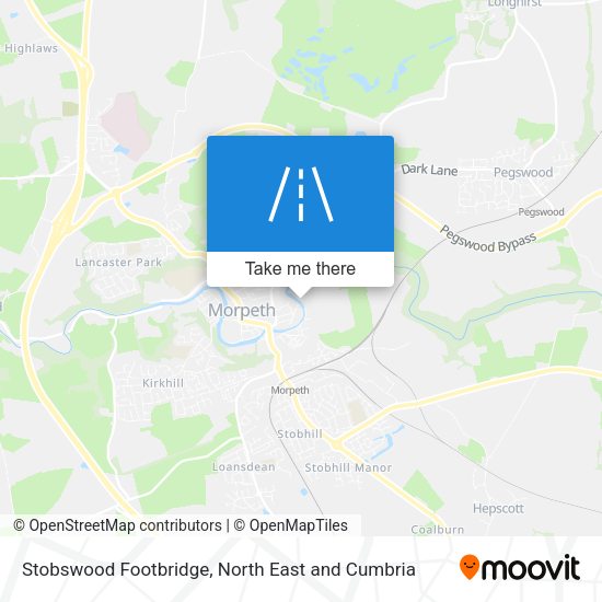 Stobswood Footbridge map