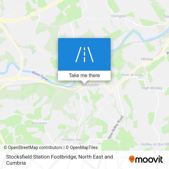 Stocksfield Station Footbridge map