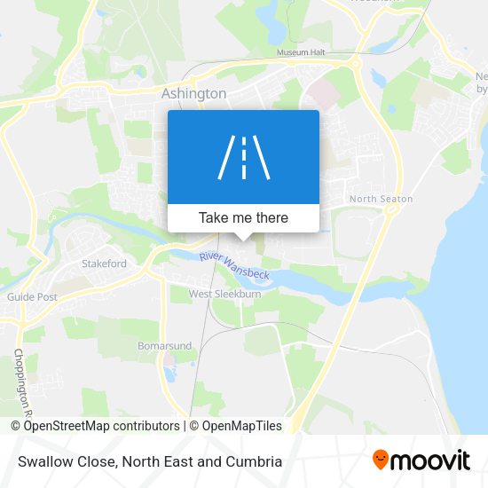Swallow Close map