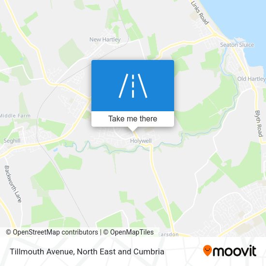 Tillmouth Avenue map