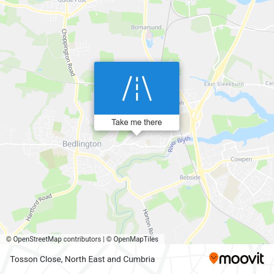 Tosson Close map
