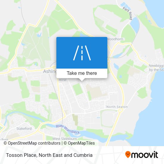 Tosson Place map