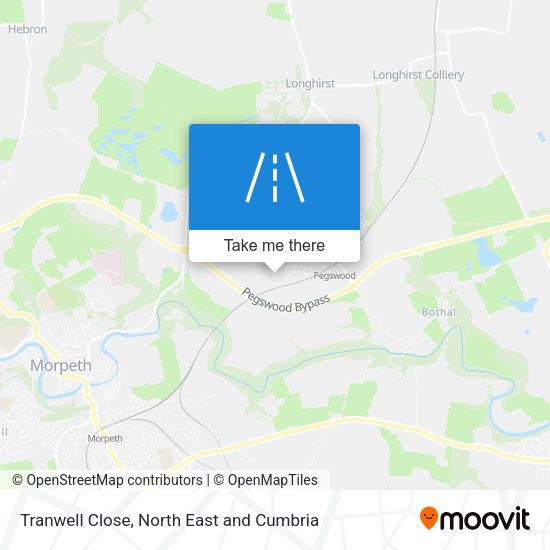 Tranwell Close map