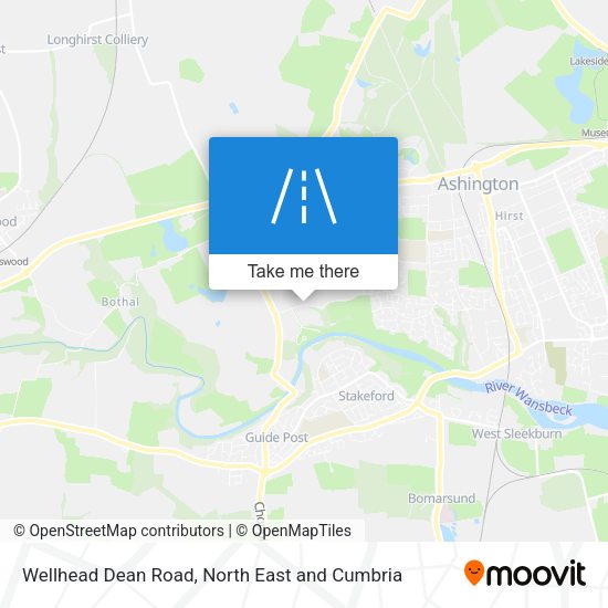 Wellhead Dean Road map