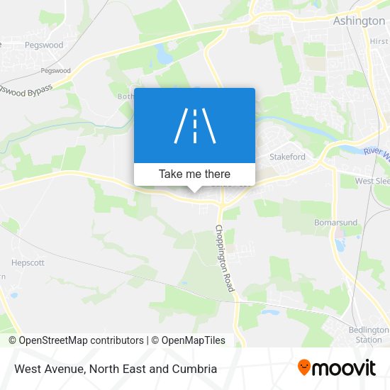 West Avenue map