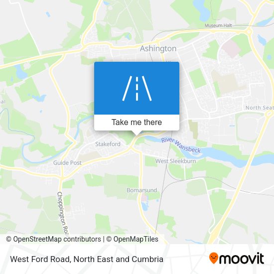 West Ford Road map