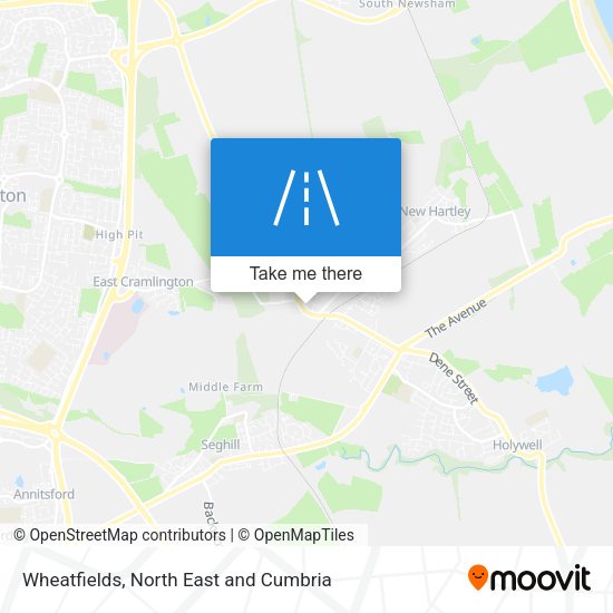 Wheatfields map