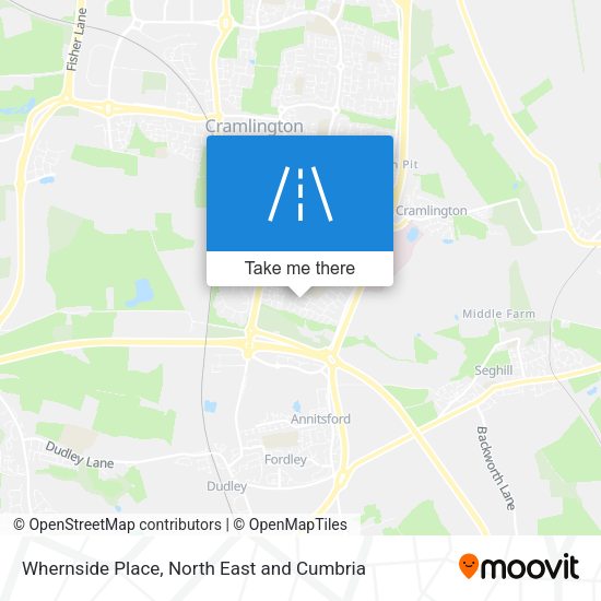 Whernside Place map