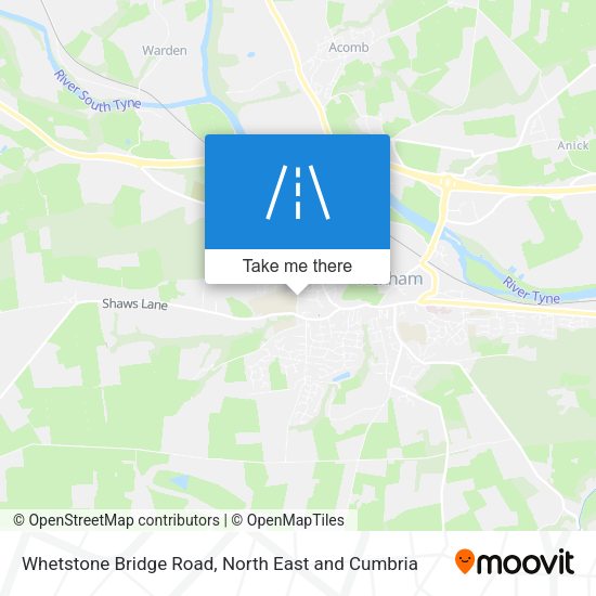 Whetstone Bridge Road map