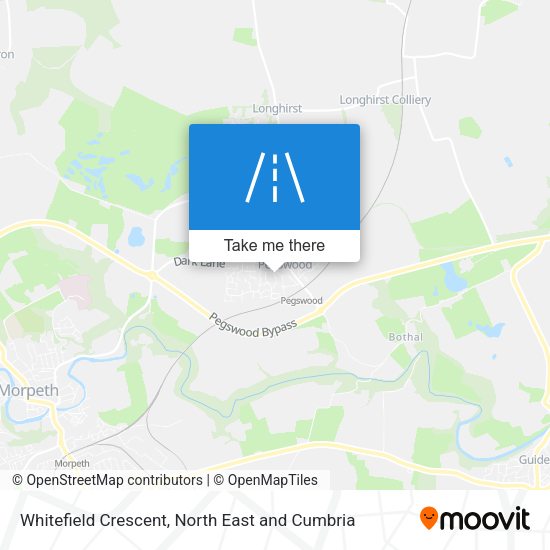 Whitefield Crescent map