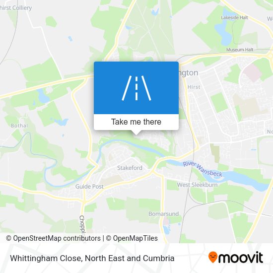 Whittingham Close map