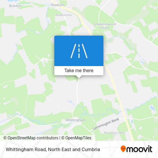 Whittingham Road map