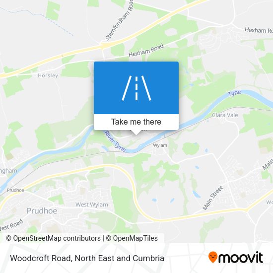 Woodcroft Road map