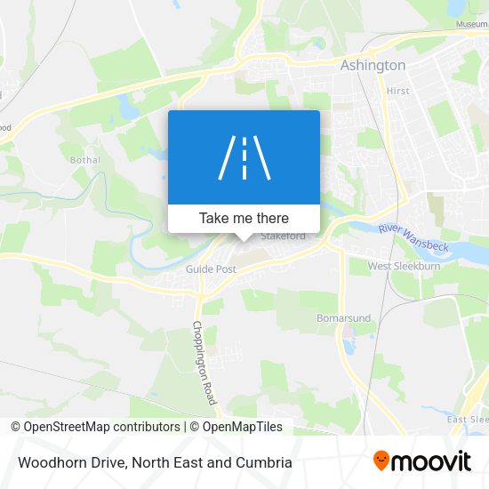Woodhorn Drive map