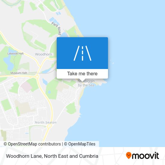 Woodhorn Lane map