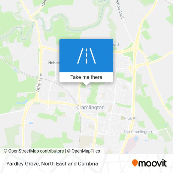 Yardley Grove map