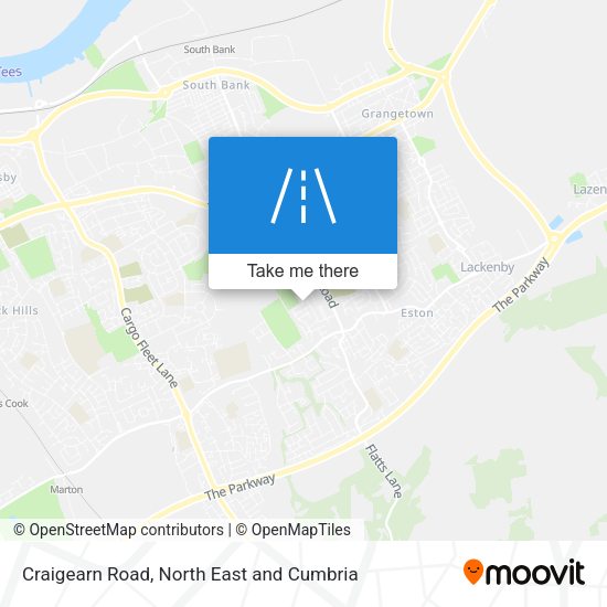 Craigearn Road map
