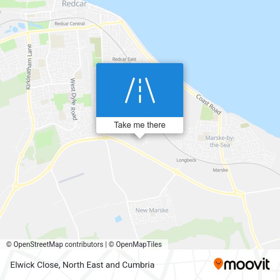 Elwick Close map