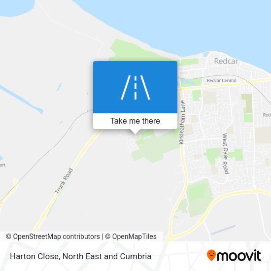 Harton Close map