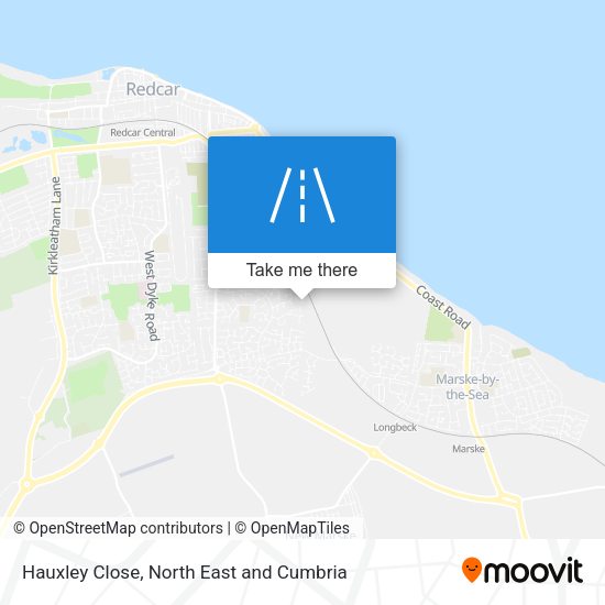 Hauxley Close map