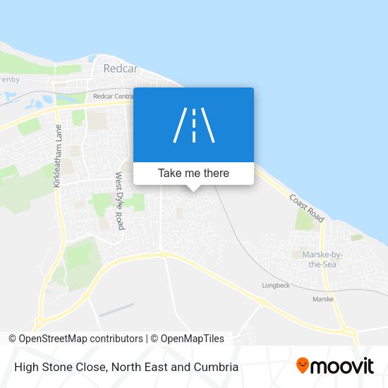 High Stone Close map