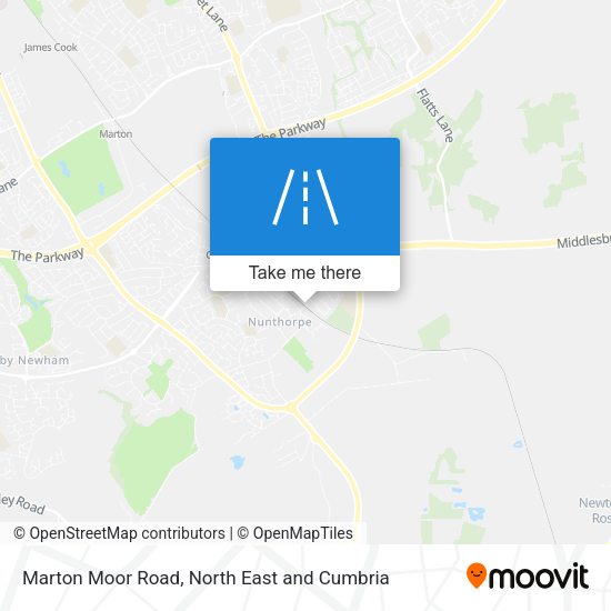 Marton Moor Road map