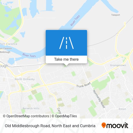 Old Middlesbrough Road map