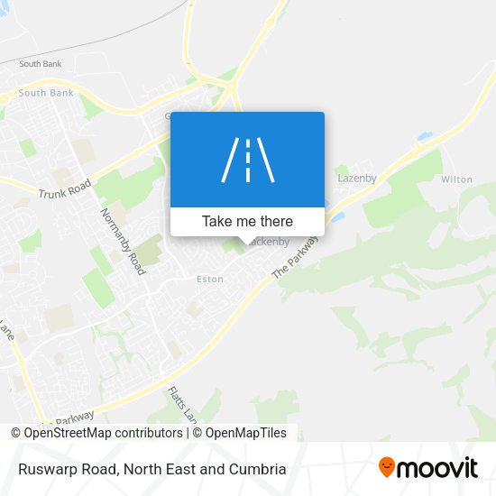 Ruswarp Road map