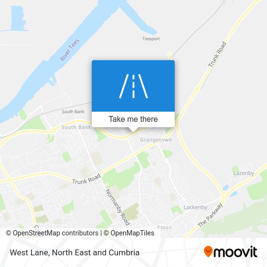 West Lane map