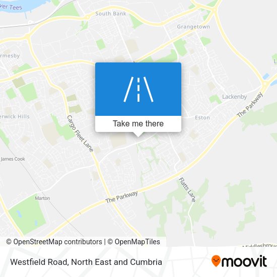 Westfield Road map