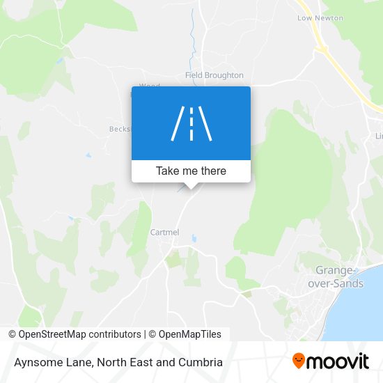 Aynsome Lane map