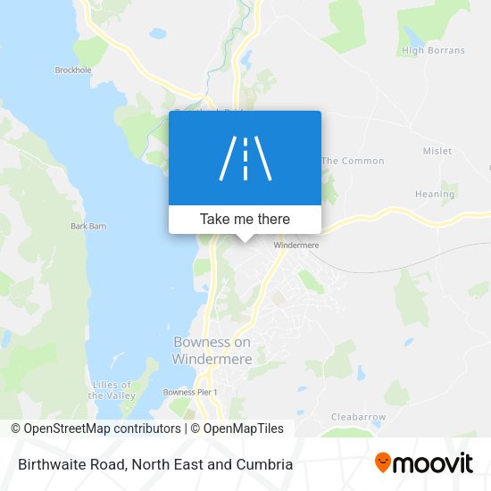 Birthwaite Road map