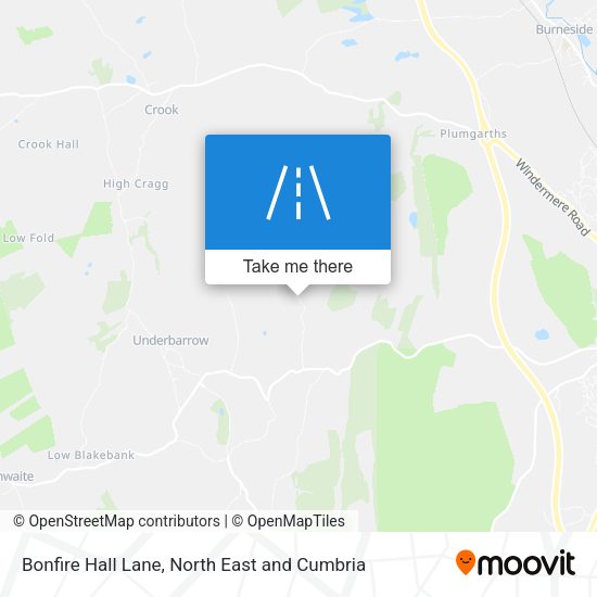 Bonfire Hall Lane map