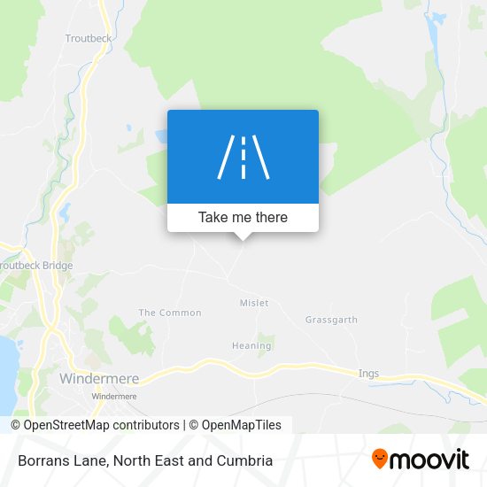 Borrans Lane map