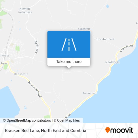 Bracken Bed Lane map
