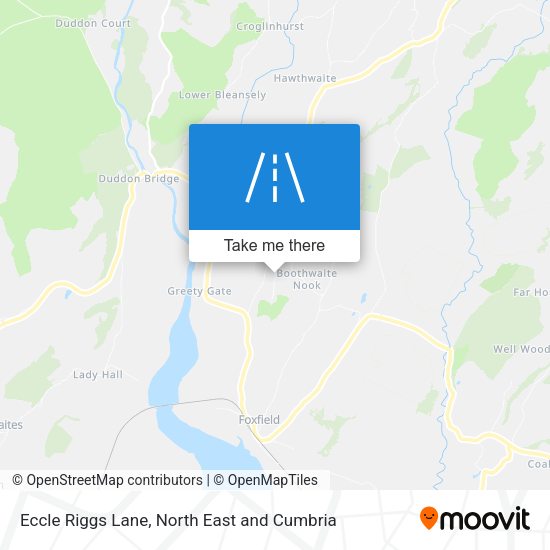 Eccle Riggs Lane map
