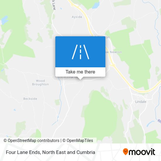 Four Lane Ends map