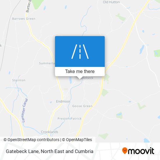 Gatebeck Lane map