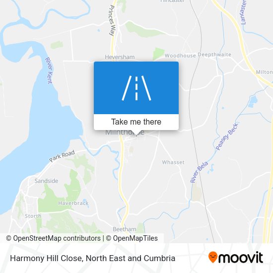 Harmony Hill Close map