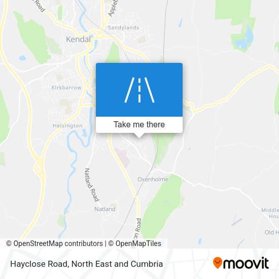 Hayclose Road map